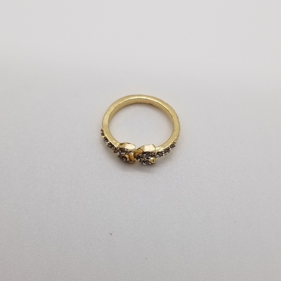 Jewelrystorm endless arrow gold rhinestone ring size 4.75 - Picture 2 of 6